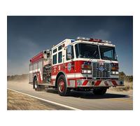 Betkuzoka Fire Engine Truck Diamond Art DIY Kits Stitch Diamond Painting Paint by Diamonds 5D Full Round Drill Gem Art for Beginners Home Office Living Room Bedroom Decor 12x16 Inch