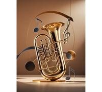 Betkuzoka Tuba Music Note Instrument Diamond Art DIY Kits Stitch Diamond Painting 5D Full Round Drill Crystal Painting Paint by Diamonds for Beginners Home Living Room Bedroom Decor 12x16 Inch