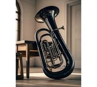 Betkuzoka Tuba Music Note Instrument Diamond Art Painting DIY Kits Stitch Diamond Dots 5D Full Round Drill Paint by Diamonds Gem Art for Beginners Home Living Room Bedroom Office Decor 12x16 Inch