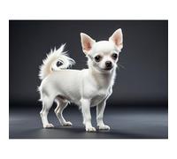 Betkuzoka White Chihuahua Dog Puppy Diamond Painting DIY Kits Stitch Diamond Art Paint by Diamonds 5D Full Round Drill Bead Art for Beginners Home Living Room Bedroom Office Decor 12x16 Inch