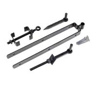 Betley Butterfly 18" 450mm Adjustable Double Strap Field Gate Hinge Set Black Heavy Duty