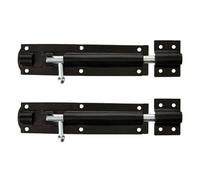 Betley Butterfly 2 Pack 6" Black Tower Bolt Gate Door Shed Latch Locks