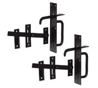 Betley Butterfly 2X Black Suffolk Latch Catch Garden Gate Shed Door Thumb Lock Cottage