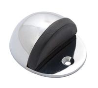Betley Butterfly 2X Oval Door Stop Polished Chrome Floor-Mounted Rubber Door Stop To Protect Walls - 23mm