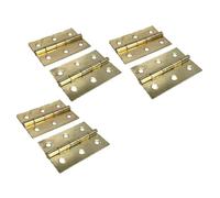 Betley Butterfly 3" (75mm) Butt Hinges - Brass Plate Door Hinges - Multi Pack - 2", 3 X Pairs