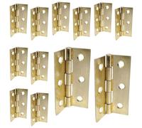 Betley Butterfly 3" (75mm) Butt Hinges - Brass Plate Door Hinges - Multi Pack - 2", 6 X Pairs