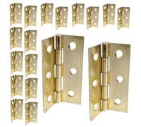 Betley Butterfly 3" (75mm) Butt Hinges - Brass Plate Door Hinges - Multi Pack - 2", 9 X Pairs