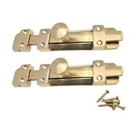 Betley Butterfly 4" Inch and 6" Inch Flat Bolt Tower Door Bolt Latch Brass, 2
