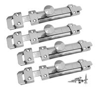 Betley Butterfly 4" Inch and 6" Inch Flat Bolt Tower Door Bolt Latch Chrome