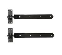 Betley Butterfly Adjustable Black Hook and Band Gate Hinge Heavy Duty Pair 8"-36", 12in
