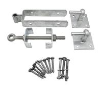 Betley Butterfly Adjustable Double Strap Field Gate Hinge Hook Plates Set, Galvanised Silver Finish, 300mm
