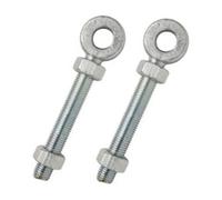 Betley Butterfly Adjustable Eye Bolts Galvanised Heavy Duty Hinges For Wooden Gates - 100mm - 22mm Eye - 1 Pair