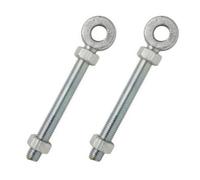 Betley Butterfly Adjustable Eye Bolts Galvanised Heavy Duty Hinges For Wooden Gates - 200mm - 19mm Eye - 1 Pair