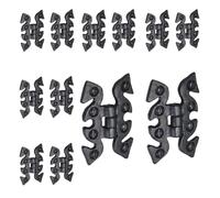 Betley Butterfly Antique Black Cast Iron Snake Butterfly Hinges, 70mm x 45mm, Decorative Vintage Cabinet Cupboard Hinges, 6 x Pairs with Fixings