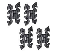 Betley Butterfly Antique Black Cast Iron Snake Butterfly Hinges, 70mm x 45mm, Decorative Vintage Cabinet Cupboard Hinges, 2 x Pairs with Fixings