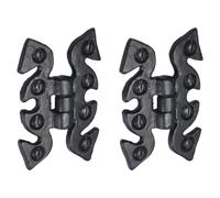 Betley Butterfly Antique Black Cast Iron Snake Butterfly Hinges, 70mm x 45mm, Decorative Vintage Cabinet Cupboard Hinges, Pair with Fixings