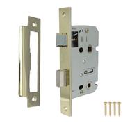 Betley Butterfly Bathroom Mortice Lock Brass Sashlock 3" 76mm Bolt Through Reversable Bath Door
