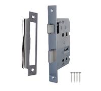 Betley Butterfly Bathroom Mortice Lock Chrome Sashlock 2.5" 64mm Bolt Through Reversable Bath Door