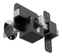 Betley Butterfly Black 316 Stainless Steel Long Throw Euro Gate Lock - Single Locking, Keyed One Side & Thumb Turn - 70mm