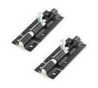 Betley Butterfly Black Aluminium Tower Bolt Gate Door Shed Latch Locks 2 Pack - 4 Inch