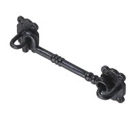 Betley Butterfly Black Antique Cast Cabin Hook - Door Window Shutter Holder Hold Back Open, 4in (102mm)