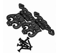 Betley Butterfly Black Antique Cast Iron Ornamental Unequal Hinges 110mm - 1 Pair