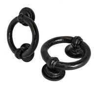 Betley Butterfly Black Antique Cast Iron Ring Door Knocker 95mm