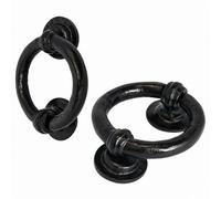 Betley Butterfly Black Antique Cast Iron Ring Door Knocker 95mm