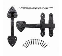 Betley Butterfly Black Antique Cottage Thumb Latch With Knob - Garden Gate Catch For Wooden Gates