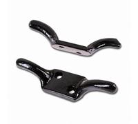 Betley Butterfly Black Cast Iron Cleat Hooks 75mm Pack Of 5 - Wall Mounted Hook For Coats, Hats And Robes