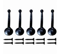 Betley Butterfly Black Cast Iron Designer Robe Hooks Pack Of 5