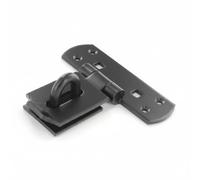 Betley Butterfly Black Vertical T-Shape Locking Bar Hasp & Staple 6 inch