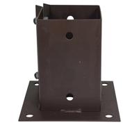 Betley Butterfly Bolt Grip Fence Post Support Bolt Down Base - Epoxy Brown For Wooden Posts - 3 Inch 75mm
