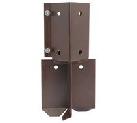 Betley Butterfly Bolt Grip Fence Post Support To Concrete In - Epoxy Brown For Wooden Posts - 4 Inch 100mm