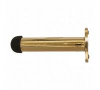 Betley Butterfly Brass Finish Door Stop Straight Long Wall Mount Skirting Board Rubber Stop - 76mm - Pack Of 7