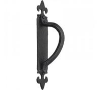 Betley Butterfly Cast Iron Pull Handle, Black, 265mm, Fleur de LYS, for Door, Gate and Shed