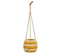 Betley Butterfly Ceramic Hanging Honeybee Pot Planter - Beehive Yellow Tree Hanging Planters - Garden Flower Decoration - Decorative Plant Container Gift for Mum