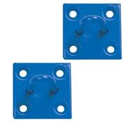 Betley Butterfly Chain Staple on 50mm Plate for Stable Tie Up, Blue, Pack of 2