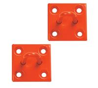 Betley Butterfly Chain Staple on 50mm Plate for Stable Tie Up, Red, Pack of 2