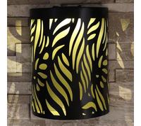 Betley Butterfly Curved Leaf Solar Wall Panel Light - Hand Crafted Metal Garden Ornament - Home & Garden Decoration - Outdoor Solar Powered Wall Lights