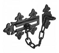 Betley Butterfly Door Chain Black Cast Iron Antique Fleur De Lys 135 X 85mm Vic Cottage Fixings