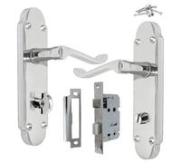 Betley Butterfly Door Handles Chrome Epsom Internal Bathroom Sets Modern Scroll Handles
