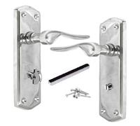 Betley Butterfly Door Handles Stellar Scroll Lever Internal Bath Lock - Chrome 170mm X 50mm