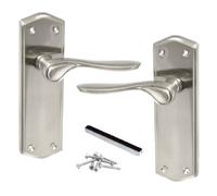 Betley Butterfly Door Handles Stellar Scroll Lever Internal Latch - Satin 170mm X 50mm