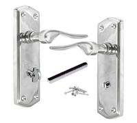 Betley Butterfly Door Handles Victorian Scroll Lever Stellar Bathroom Lock Handle Chrome 170 x 50mm for Internal Wooden Doors