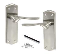 Betley Butterfly Door Handles Victorian Scroll Lever Stellar Latch Handle Satin 170 x 50mm for Internal Wooden Doors