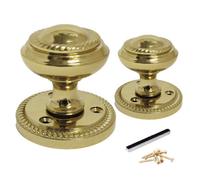 Betley Butterfly Door Knobs Brass Mortice Georgian Interior Roped Edge Door Knobs