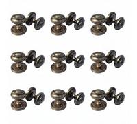 Betley Butterfly Door Knobs Round Georgian Roped Mortice Knob - Antique 62mm - Pack Of 9