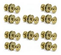 Betley Butterfly Door Knobs Round Georgian Roped Mortice Knob - Brass 62mm - Pack Of 10