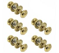 Betley Butterfly Door Knobs Round Georgian Roped Mortice Knob - Brass 62mm - Pack Of 5